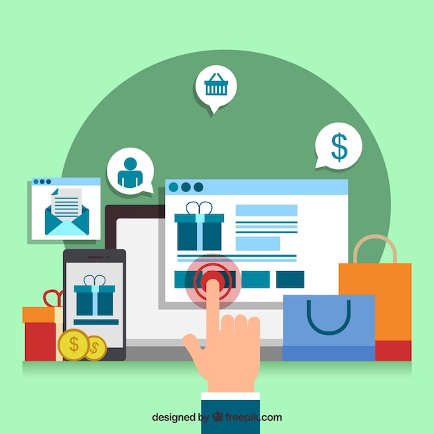 Concepto de influencer marketing con dedo