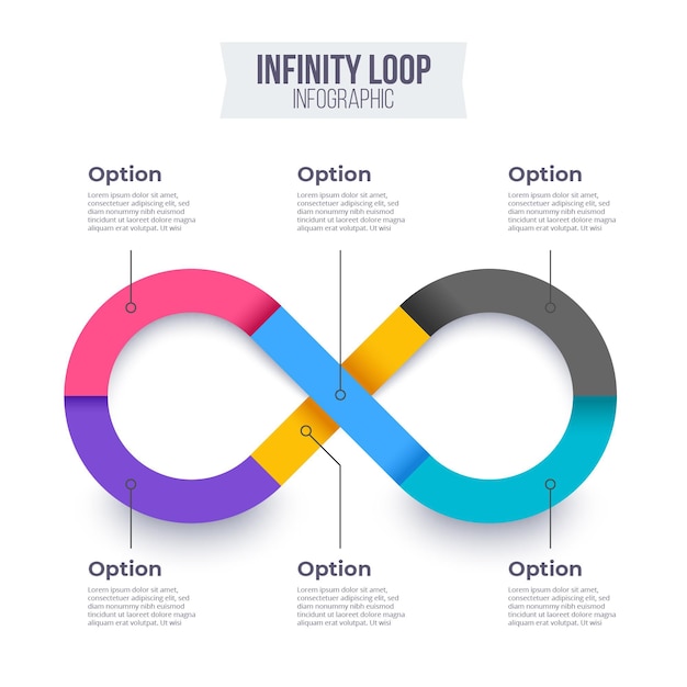 Concepto de infografía bucle infinito