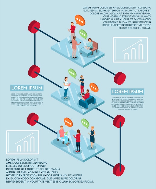 Concepto de infografía del discurso electrónico