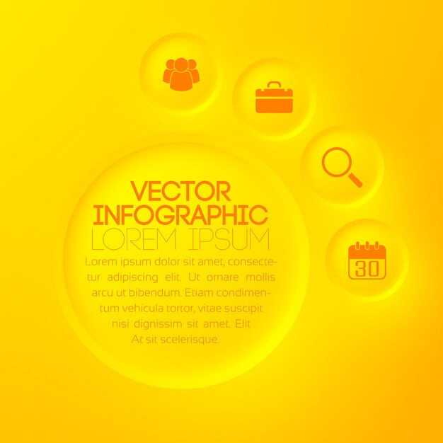 Concepto de infografía empresarial