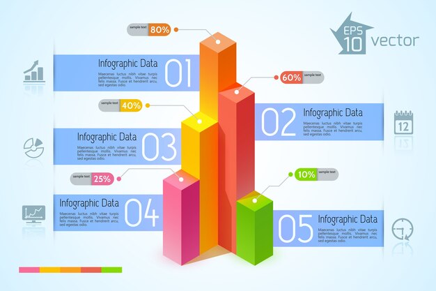Concepto de infografía empresarial