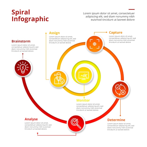 Vector gratuito concepto de infografía espiral