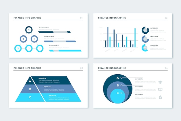 Vector gratuito concepto de infografía financiera