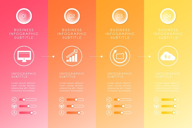 Vector gratuito concepto de infografía gradiente