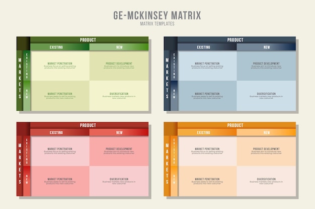 Concepto de infografía de gráfico de matriz