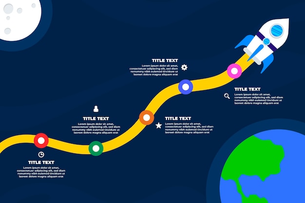 Vector gratuito concepto de infografía de inicio plano