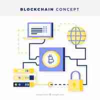 Vector gratuito concepto infográfico de blockchain