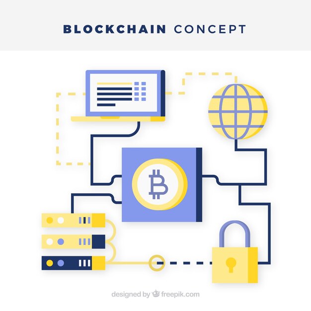 Concepto infográfico de blockchain