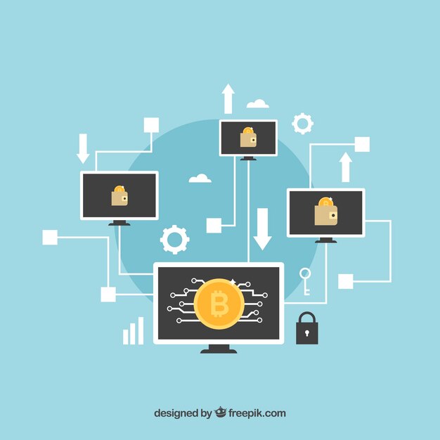 Concepto infográfico de blockchain