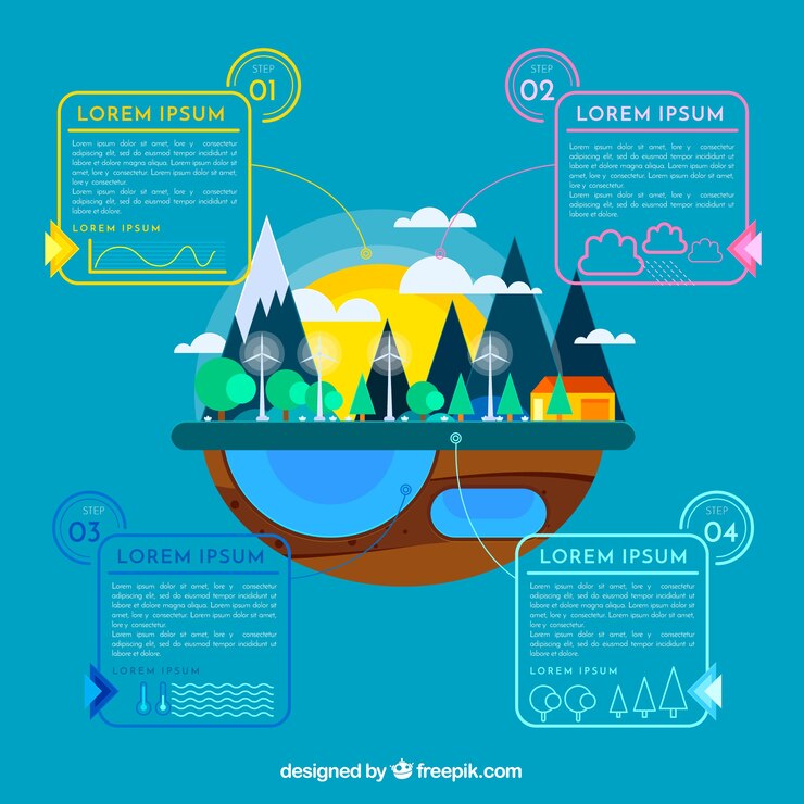 Vector gratuito concepto infográfico del ecosistema