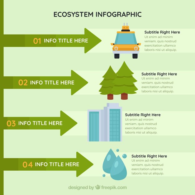 Concepto infográfico del ecosistema