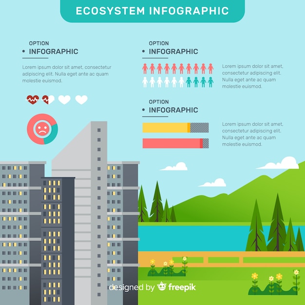 Concepto infográfico del ecosistema