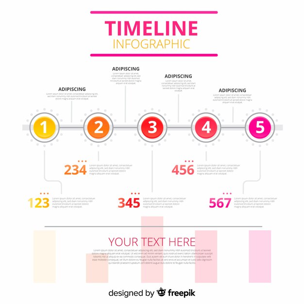 Concepto infográfico de línea de tiempo