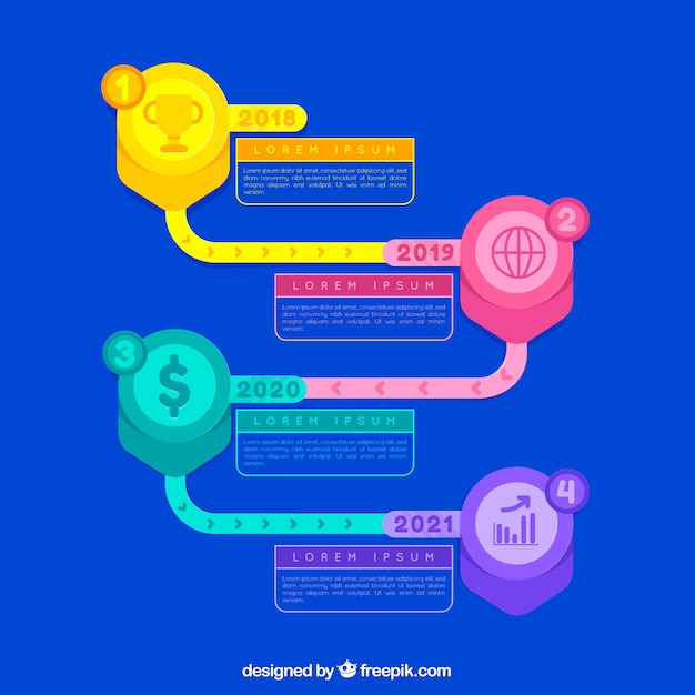 Vector gratuito concepto infográfico con pasos