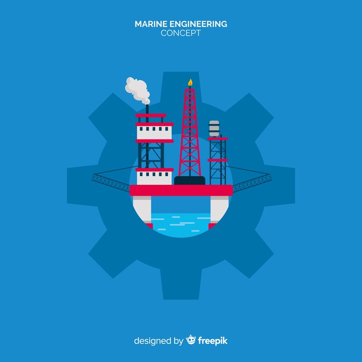 Vector gratuito concepto de ingeniería marina de diseño plano