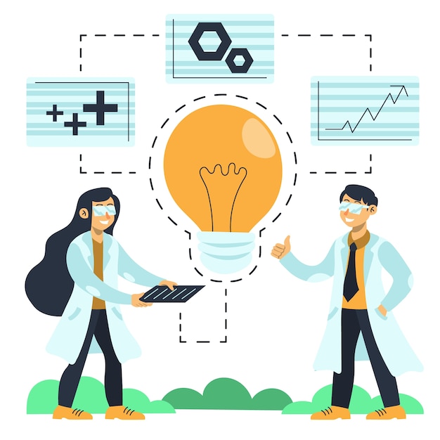 Concepto de innovación dibujado a mano