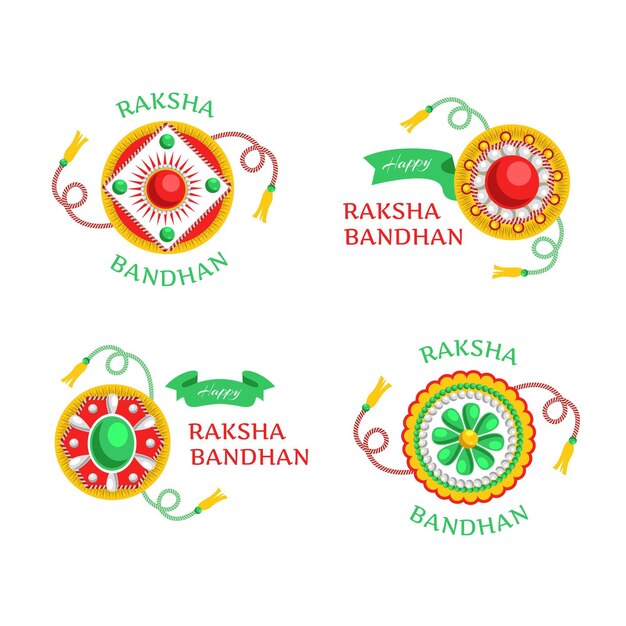 Concepto de insignias de Raksha Bandhan