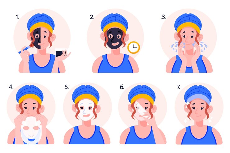 Vector gratuito concepto de instrucciones de máscara de hoja