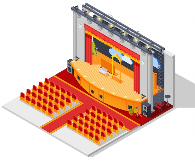 Concepto de interior del teatro