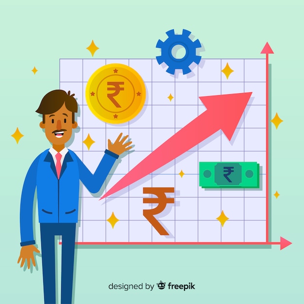 Concepto de inversión de rupias indias