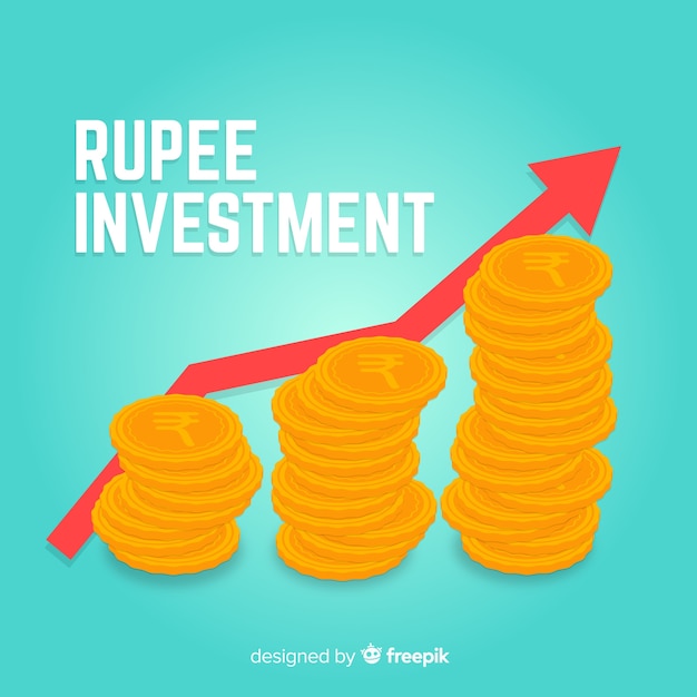 Concepto de inversión de rupias indias