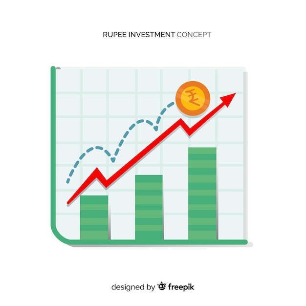 Concepto de inversión de rupias indias