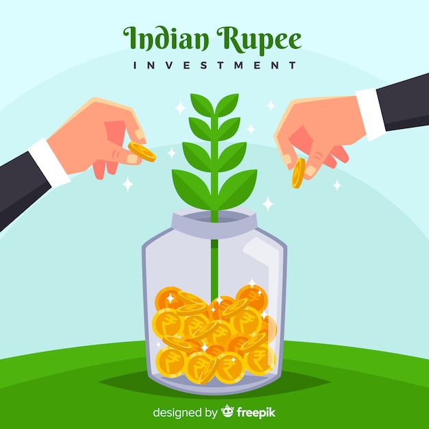 Concepto de inversión de rupias indias