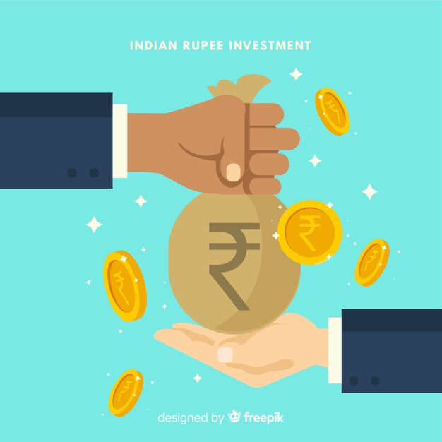 Concepto de inversión de rupias indias
