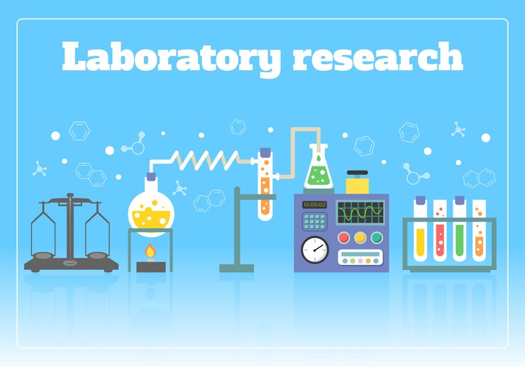 Vector gratuito concepto de investigación de laboratorio