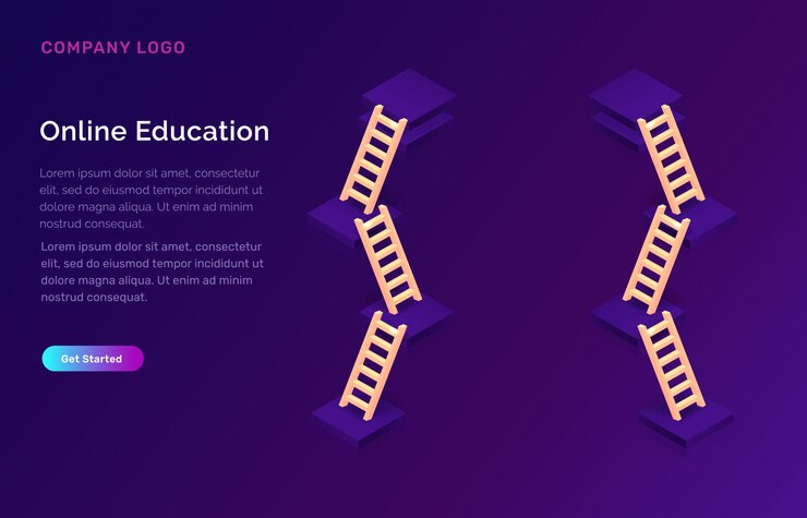Vector gratuito concepto isométrico de educación o formación en línea.