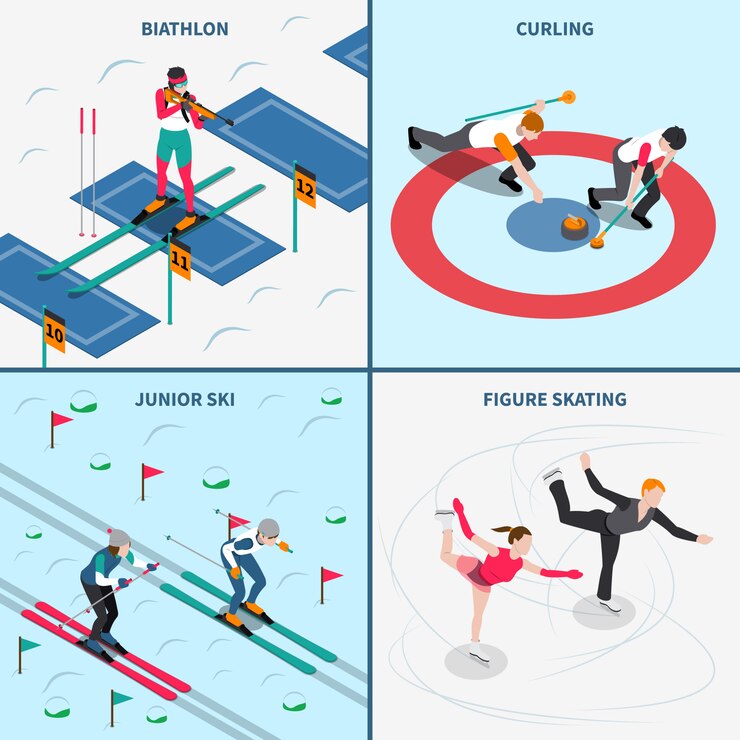 Vector gratuito concepto de los juegos olímpicos de invierno