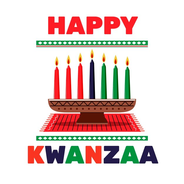 Concepto de kwanzaa de diseño plano