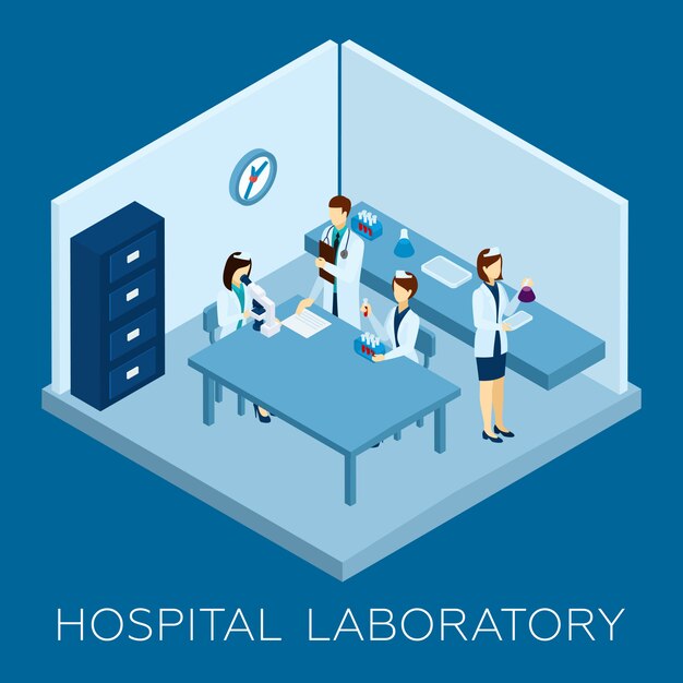 Concepto de laboratorio de hospital