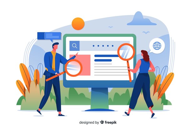 Concepto para landing page de búsqueda