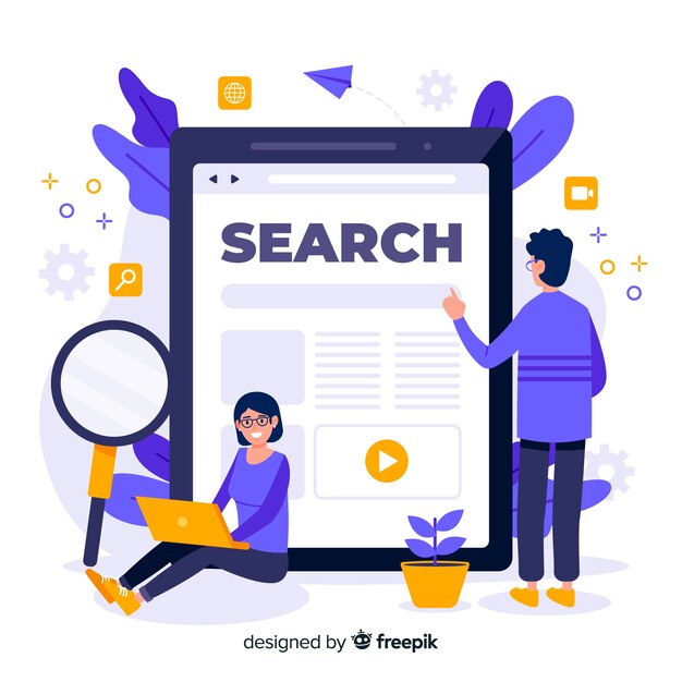 Concepto para landing page de búsqueda