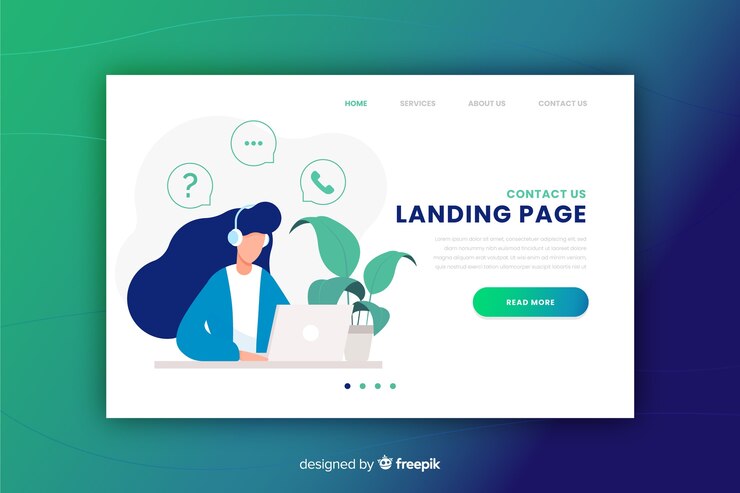 Vector gratuito concepto de landing page de contacto