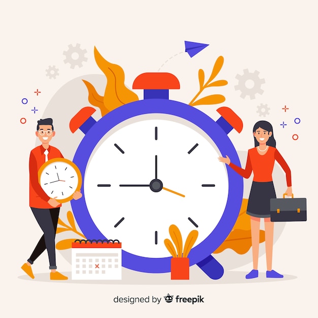 Concepto para landing page de control del tiempo