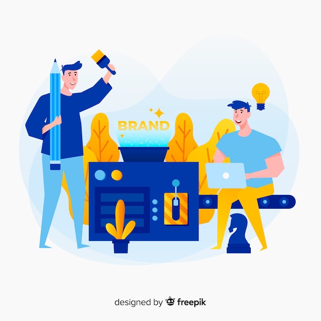 Concepto de landing page de marca