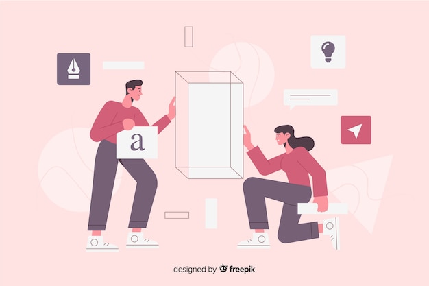 Concepto de landing page de marca