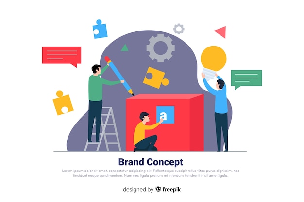 Concepto de landing page de marca