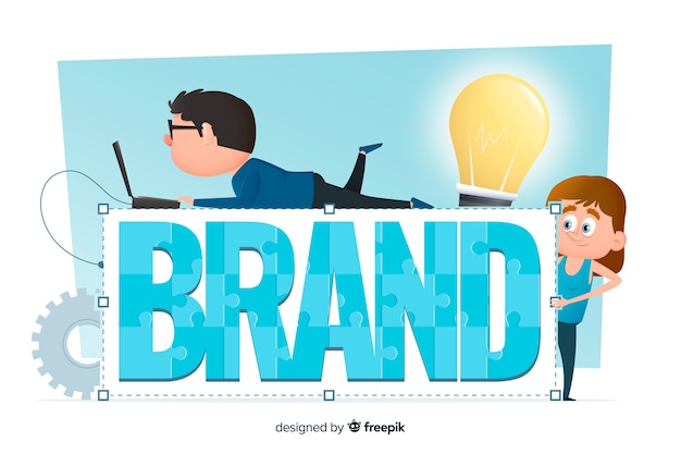 Concepto de landing page de marca