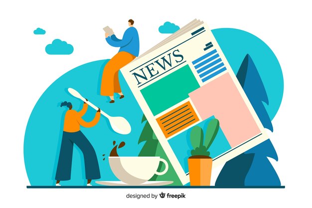 Concepto para landing page de noticias