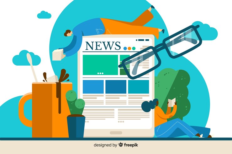 Vector gratuito concepto para landing page de noticias