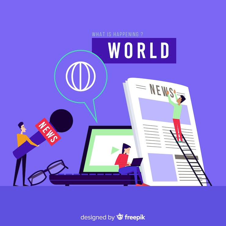 Vector gratuito concepto para landing page de noticias