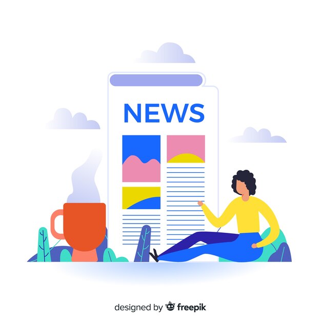 Concepto para landing page de noticias