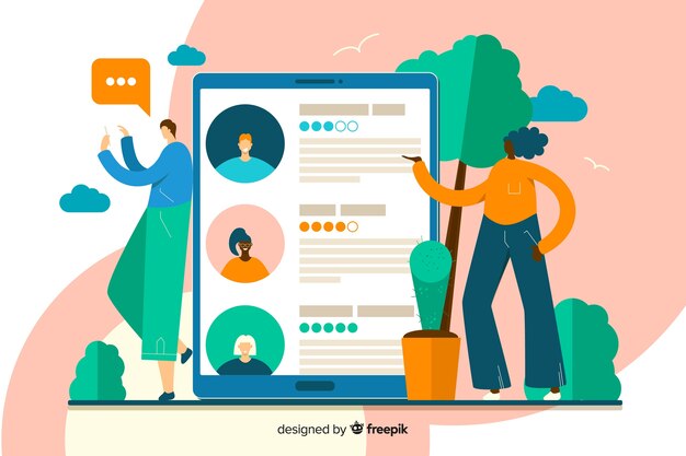 Concepto para landing page de reseñas