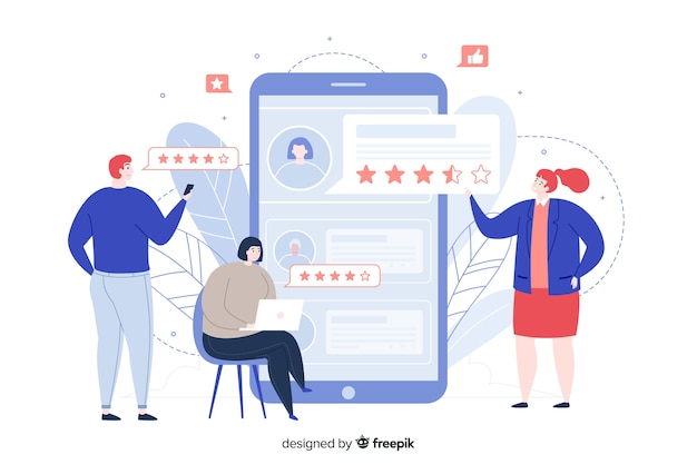 Concepto para landing page de reseñas