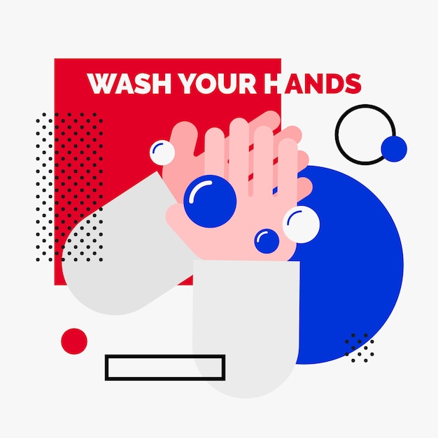 Vector gratuito concepto de lavarse las manos