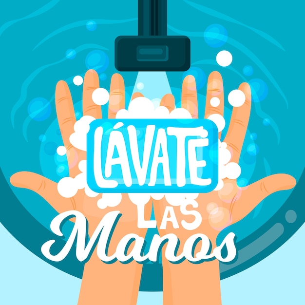 Concepto de lavarse las manos