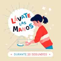 Vector gratuito concepto de lavarse las manos